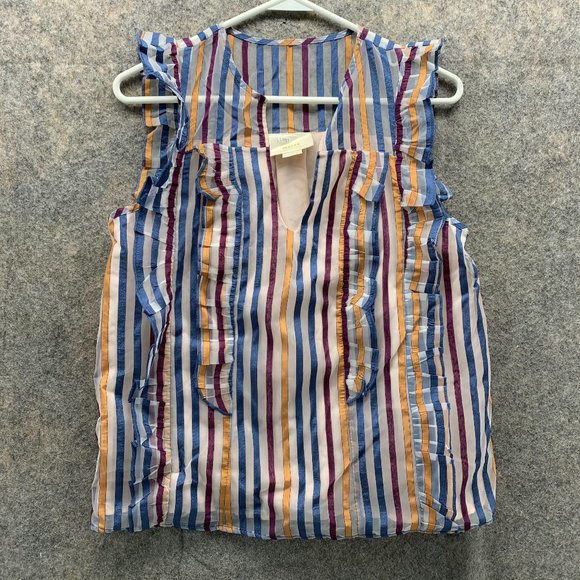 Anthropologie Tops - Anthropologie Maeve Shirt Women 2 Ladies Multi Colors Outdoors Casual Striped